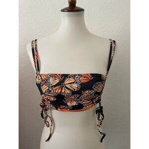Toluca Swim Bikini Top Butterfly Print Swimwear